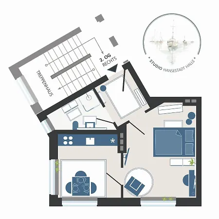 Hansestadt Halle Apartament *